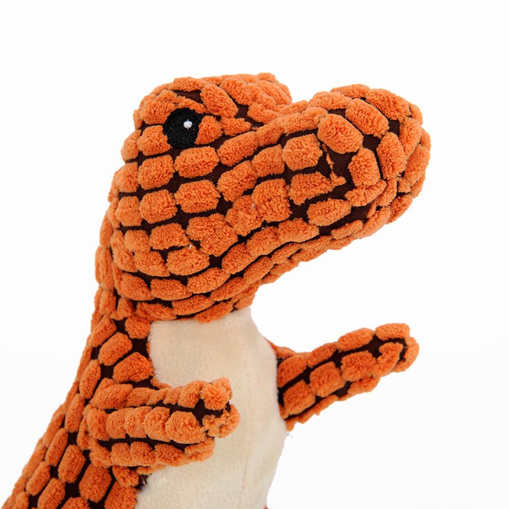 Dogs playing toy Dinosaur. - Barking Calm Dog