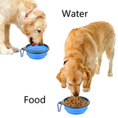 Dog Portable Food Water Bowl for Outdoor Camping Travel.