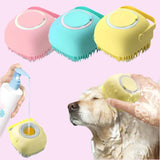 Dog Silicone Shower 2 in 1 Scrubber Brush - Barking Calm Dog