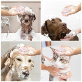 Dog Silicone Shower 2 in 1 Scrubber Brush - Barking Calm Dog